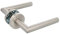 Amig - Juego de Manillas con Roseta para Puertas - 136 x Ø19 mm - Cuadradillo de 8 mm - Maneta de Diseño Elegante y Sencillo - Acero inoxidable Plateado Mate