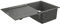 GROHE Evier de cuisine composite avec égouttoir K500, 860 x 500 mm, 1 bac, réversible, quartz, vidage pratique, siphon et bonde inclus, noir, installation rapide, 31644AT0, (Import Allemagne)
