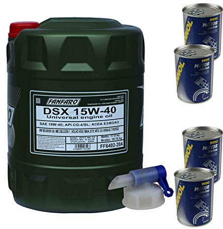 20L Motoröl FANFARO DSX 15W-40 4x MANNOL Motor Doctor ADDITIV
