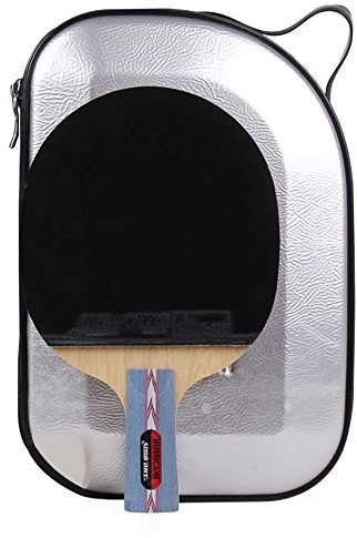 Lerten Allround-Tischtennisschläger,5-Lagiger Ping-Pong-Schläger Aus Reinem Holz,Blauem Schwamm,Geeignet Für Professionelle Und Fortgeschrittene Spieler/Als zeigen/Kurzer Stiel