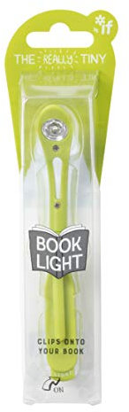 IF Really Tiny Book Light (Chartreuse) – Compact Reading Lights for Books in Bed – Flexible Book Light Clip On – A Great Book Lamp with Batteries Included