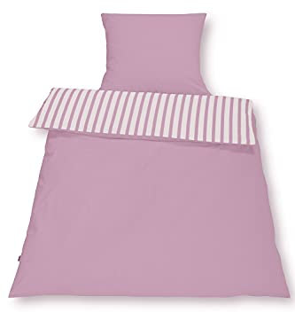 SETEX Baumwoll-Wendebettwäsche, Bezug für Bettdecke im Set mit Kissenbezug, 100 % Baumwolle, 2-teiliges Bettwäsche-Set