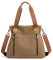FANDARE Lona Bolsos Mano Mujer Bandolera Bolsos de Mensajero Conmutar Bolso Hombro Cruzado para 12.9 Pulgadas Tableta Señora Viaje Trabajo Escuela Compras Crossbody Bag Marrón