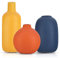 Set 3 Vasi in Ceramica Colorati - Vaso Decorativo da Interno, Vaso Piccolo per Fiori, Centro Tavola Moderno, Vaso Design da Tavolo, Perfetto Regalo per Compleanni, Matrimoni, Anniversari