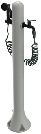 Sined Acqua Pro Fontanella Da Giardino In Polietilene Con Attacco Laterale Facile Montaggio Tortora