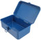 DOITOOL Portable Tool Box - Durable Metal Storage Box Iron Repairing Tool Organizer for Home Garage and Automotive Use Compact,Case Container, 19 X 12 X 7 8 Cm, Blue