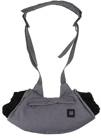 Elektrisch Beheizter Muffbeutel, Beheizter Handmuff, Elektrische 3-Gang-Temperatur Steuerbare Beheizte Handtasche mit USB-Schnittstelle für den Außenbereich (Grau)