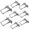 Bulloni a U M8 40 x 100 mm, U Bolt Acciaio Inox, 8 Pezzi Staffe a U Con Dado Piastra Telaio E Rondella, per Linstallazione Di Tubazioni E Applicazioni Industriali, Argento