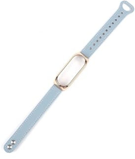 UsmAsk Leder Armband Fit for Xiaomi Mi Band 6 7 5 4 3 NFC Sport Armband Armband Fit for Miband uhr Band Correa Zubehör (Color : Blue)