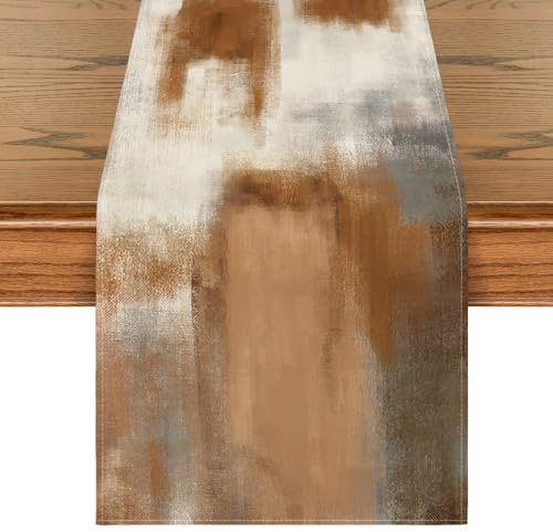 Artoid Mode Orange Landhausstil Tischläufer, Saisonnal Küche Esstisch Couchtisch Dekoration Drinnen Urlaub Party Hochzeit Dekor 40x180 cm