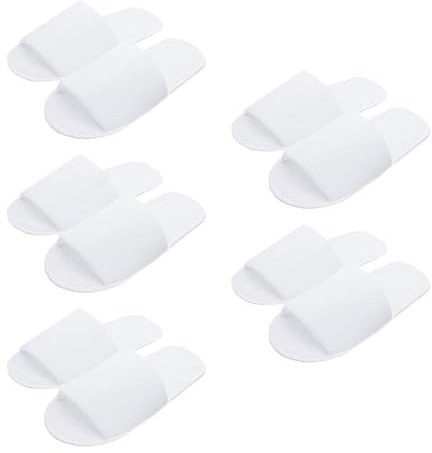 Bavooty Pantofole Antiscivolo in Spugna Premium, Ciabatte Usa e Getta, Lino di Cotone Materiale Comode e Traspiranti Slippers, 5 Paia