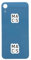 Generisch Backcover Glas kompatibel mit iPhone XR Rückglas Glas Rückseite Ersatz mit Kleber (Rot, Gelb, Blau, Weis, Koralle) (Blau)