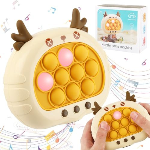 Quick Push Spiel, ZoneYan Pop It Fidget Spielzeug, Puzzle-Spielmaschine, Quick Push Bubble Game, Bubble Sensory Dekompressionsspielkonsolenspielzeug für Jungen, Mädchen, Teenager