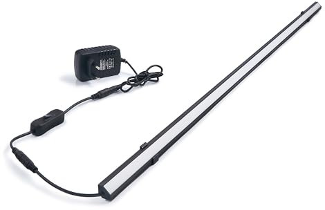 KOLORENO - LED - LED Lampe - Küche, LED Leiste, Unterschrank Beleuchtung Küche - Unterschrank, Küchenlampe, Lampe - Ecklampe - Netzteil, Kabel - 12W, 100 cm, Neutralweiß 4500K - Schwarz