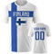 Generic Finland Kurzarm Shirts Personalisieren Fußball Trikot Personalisieren Namen Nummer Fans Geschenke für Männer Frauen Jugend