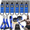 WOQQW Resistance Bands Set Men, 350lbs Heavy Exercise Bands with Handles, Door Anchor, Ankle Straps, Home Gym Workout Equipment for Strength Training, Stretching, physiotherapy (blue)