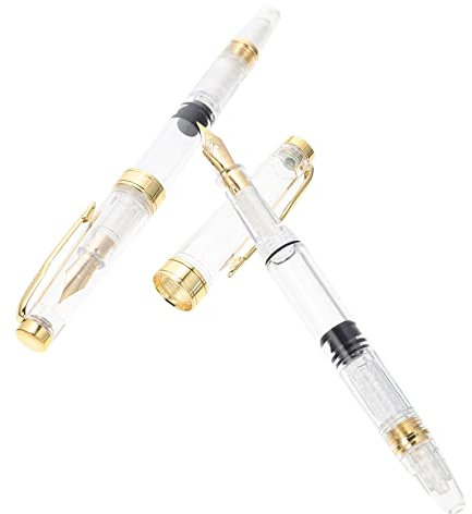 COHEALI 4 Stück Stift schreibutensilien büroartikel fountain pens klarer Füllfederhalter verschleißfeste Füllfederhalter Kolben Schüler Füllfederhalter tragbare Füllfederhalter Abs Golden