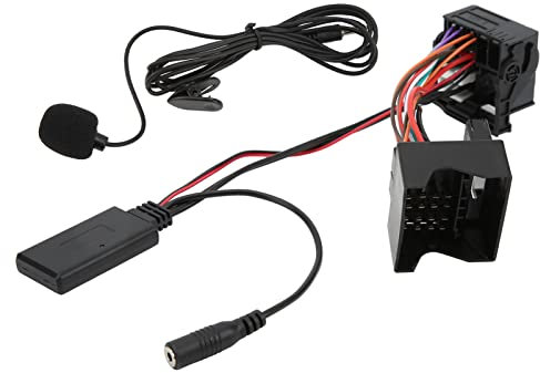 Acouto Câble Audio AUX de Voiture avec Câble de Microphone, Adaptateur 5.0, Streaming de Musique Mains Libres pour 207 307 407 308, Citroën C2 C3 C4 C5 C6 C8