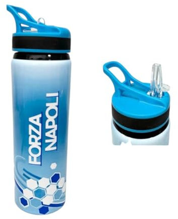 Pellecchia 1969I Borraccia Forza Napoli da 750 ml con beccuccio richiudibile per i i grandi tifosi Azzurri, ottima idea per la scuola e per un regalo inaspettato