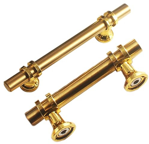 Gold Schubladengriffe 2 Stück Griffe für Küche Schrank Möbel Griffen Schlafzimmer Garderobe Griffe Edelstahl Türgriffe mit Schrauben(200mm)