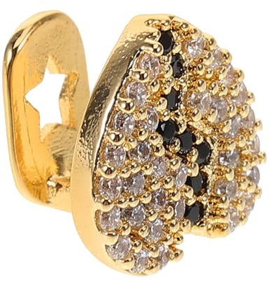 OATIPHO Metallgrill Für Zähne Einzigartige Einzelzahnkappe Dekoratives Fake-grill-accessoire Bequemes Tragen Für Erwachsene Goldzahnschmuck