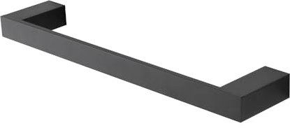 Porta Asciugamani Diritto Da Muro L 35 Cm In Alluminio Nero Linea Accessori Bagno Sky, Con Fissaggi Inclusi