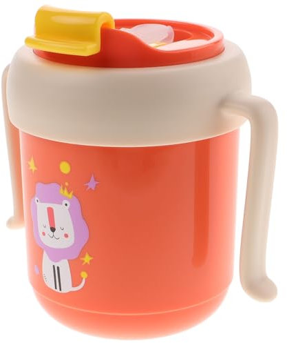 COOPHYA Vaso Térmico Antiderrame para Niños con Asa Acero Inoxidable 316 Diseño Anticaída para Bebés con Tapa y Pajita 300Ml