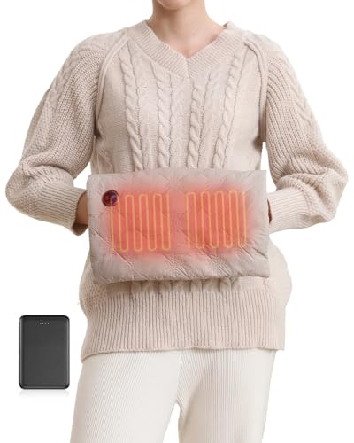 Rechargeable Heated Hand Warmer Bag, Portable Heating Hand Muff Equipped with 5000mAh Power Bank, Suitable for Outdoor Activities, Heating Gloves Make a for Christmas and Birthday