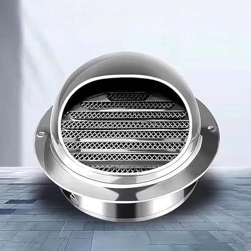 Couvercle De Ventilation D'éChappement ExtéRieur Grille D'aération En Acier Inoxydable Ronde Grille Ventilation Hotte Ø 50-300mm Pour Caravane Cuisine Salle De Bain(100mm/4in)