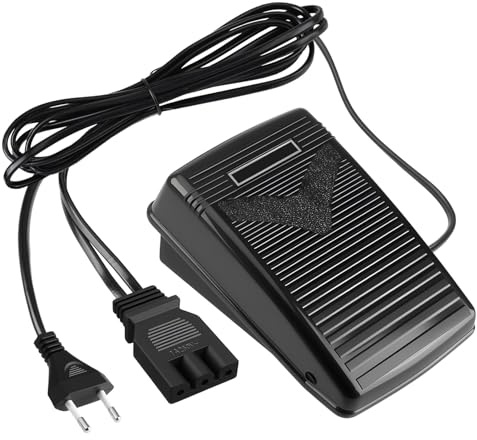 Elektrisches Fußpedal NähmaschinePedal 200-240V, Elektronische Fußsteuerung Nähmaschine, Universal Home Nähmaschine Fußschalter Pedal Variable Speed Controller mit Netzkabel (EU-Plug)