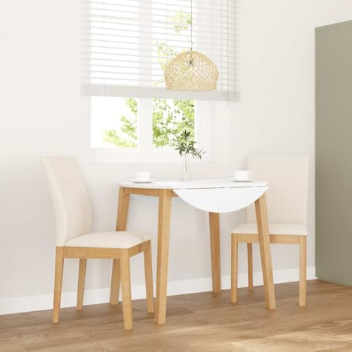 Mandloder Esszimmerstühle mit Kissen, 2er Set Massivholz Gummibaum, ergonomische Küchenstühle, Polsterstühle für Esszimmer, Holzstühle Natur Hell, Bequeme Sitzmöbel