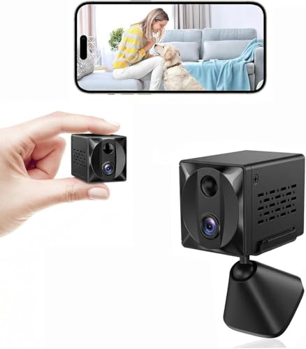 ZTTAOLII Telecamera spia nascosta WiFi 5G, mini telecamera di sicurezza 4K HD, rilevamento del movimento AI, lunga durata della batteria, visione notturna, mini telecamere wireless per casa/bambino