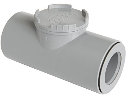 First Plast nrc32g Soupape anti-retour en pVC à scellement, gris, diamètre 32 mm