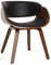 Miliboo Chaise Design Noir et Bois foncé Noyer Bent