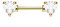 beyoutifulthings Brustwarzen-Piercing ZIRKONIA Herzen Intim-Piercing Brust-Piercing CHIRURGENSTAHL Gold Clear Stab 1,6mm 12mm