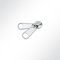 YKK® 10C Einfachschliesser Schieber beidseitig frei hängend, Grau, Metall, Messing vernickelt, Nickel