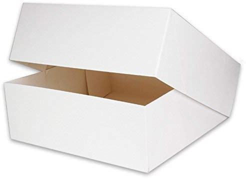 60 Tortenkartons Tortenschachteln 32x32x11cm weiß, Verpackung für Torten, Kuchen, Cupcakes Box, Torten Faltschachteln