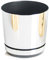 KORAD - Pot de fleurs avec soucoupe intégrée, décor 016, miroir, diamètre 18 cm, pot pour plantes, en plastique, de haute qualité, décoratif avec trous de drainage
