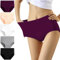 YouShow Unterhosen Damen 5er Pack Baumwolle Hohe Taille Unterwäsche Slip Stretchanteil(5er Mehrfarbig,XL)