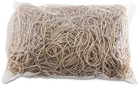 OFFICE PRODUCTS Gummibander Durchmesser: 60mm Farbe: Natürliche/Beige/Gewicht: 1000g - 1 kg/Haushaltsgummi Gummiringe Gummi/Kautschuk 60% / Gummis für Zuhause Büro Schule