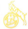 1. FC Köln Aufkleber Hennes Gold 8 cm, Autoaufkleber, Sticker - Plus Lesezeichen I Love Köln