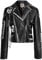 DARKSHE Damen Kunstleder PU Jacke Graffiti Nieten Punk Biker Moto Mode Mantel mit Langarm (DS001-XL)
