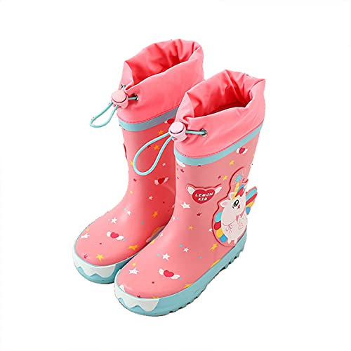 Webrosistol Stivali Pioggia Bambino Ragazzi Ragazze Modello di Squalo Unicorno Dinosauro Gomma Stivaletti Pioggia con Coulisse