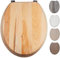 TIENDA EURASIA® Tapa de WC Universal - Diseño Efecto Madera - Tapa Fabricada en MDF con Bisagras de Acero Inoxidable - Medida 43,5 x 37,5 cm (140002 - Pino)