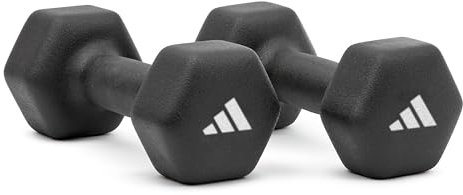 adidas Unisex – Erwachsene Dumbbells Kurzhanteln, Schwarz/Schiere Freude, 5 kilograms