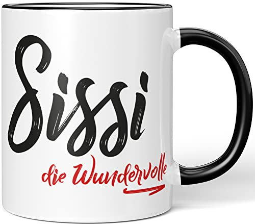 JUNIWORDS Tasse, Sissi, die Wundervolle, Schwarz (5297686)