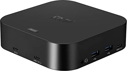 RVP+ Docking Station 3 Monitor USB C, 13 in 1, Triple Display-4K HDMI e DisplayPort Dual Monitor, 5Gbps USB-C/A Trasferimento dati, 100W Laptop-Charging, Gigabit Ethernet, Audio, Nero