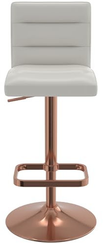 Deluxe Rose Gold Bar Stool (White)