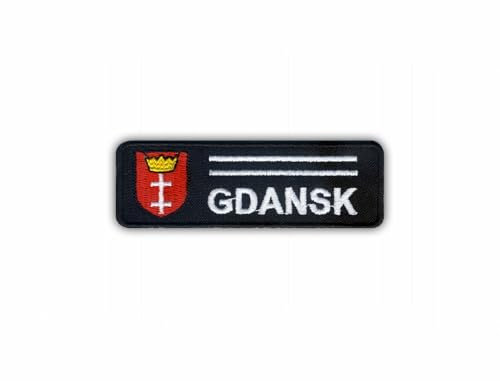 Danzig mit dem Emblem der Stadt – magnetische Rückseite – bestickter Aufnäher/Abzeichen/Emblem