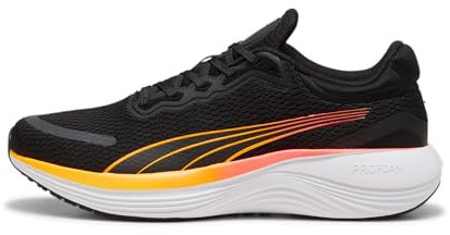 PUMA Unisex SCEND PRO Road Running Shoe, Black-Sun Stream, 9 UK